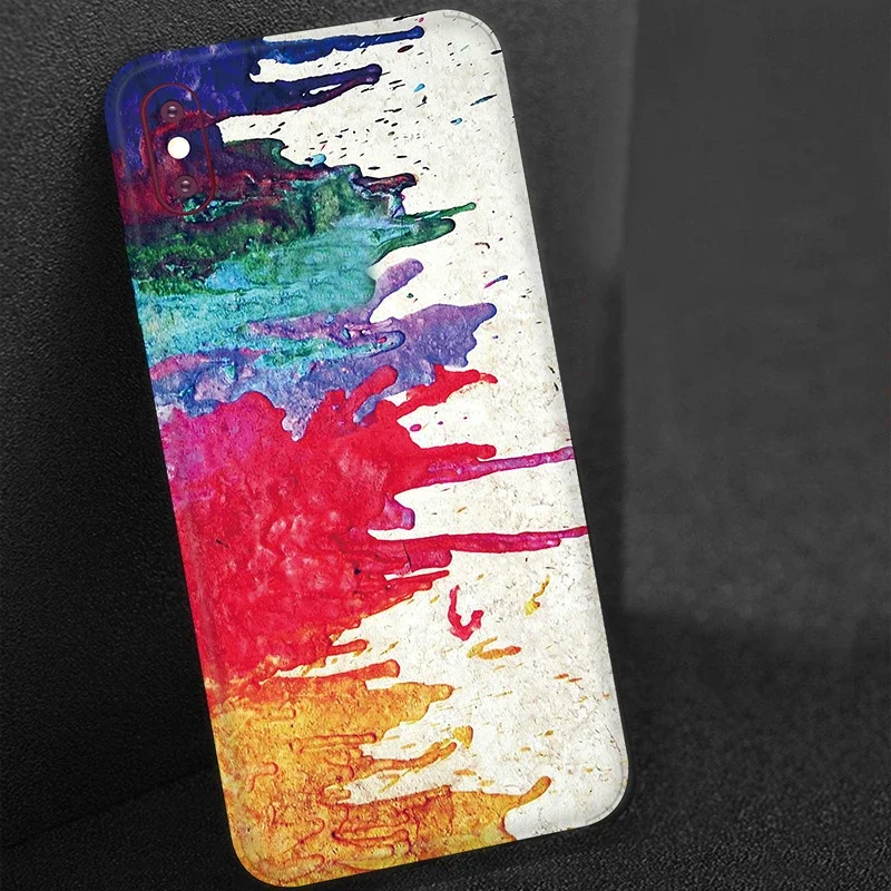3D Colorful Cute Pattern Matte Skins Film Wrap Skin Phone Sticker For iPhone XS MAX XR XS 8 7 6 6S Plus SE 2020 Cartoon Sticker