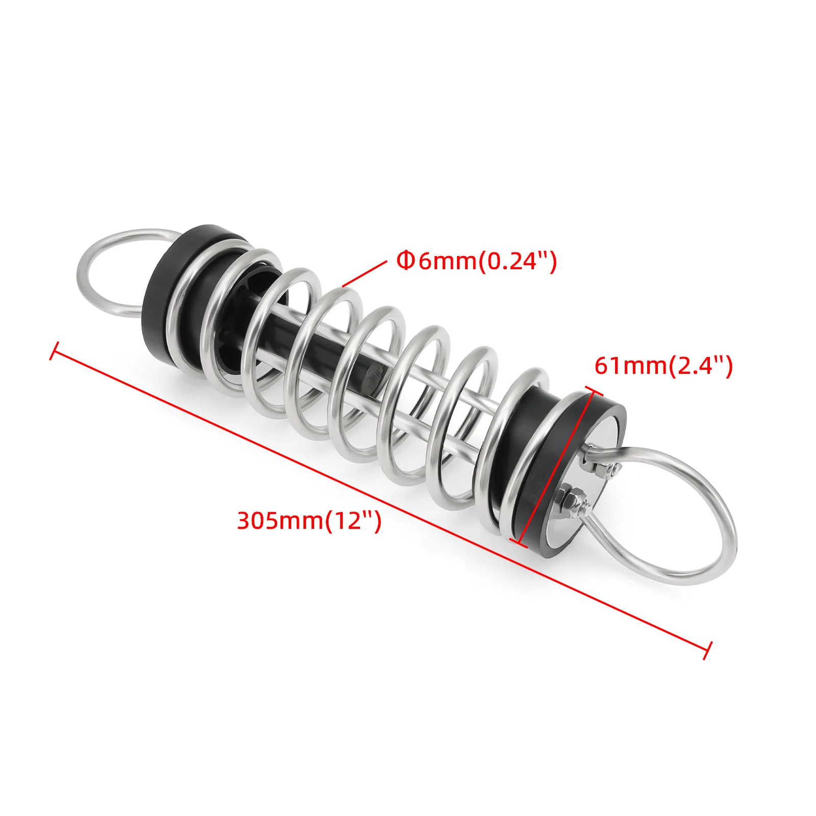 AD 1PC Dock Line Mooring Springs 6mm Silent Spring Heavy Duty Big Large Shock Absorbers Compression Spring Pressure Spring 6mm