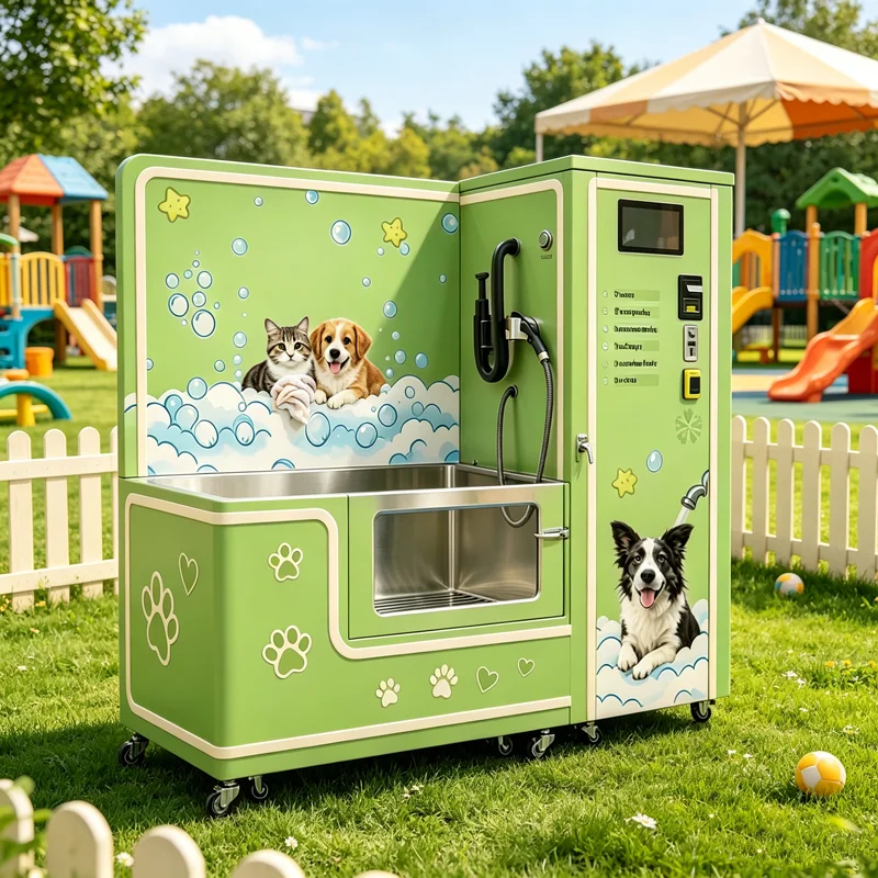 Automatic Dog Wash Vending Machine Dog Washing Machine Self-Service Pet Bathing Machine Stainless Steel Dog Washing Station OME