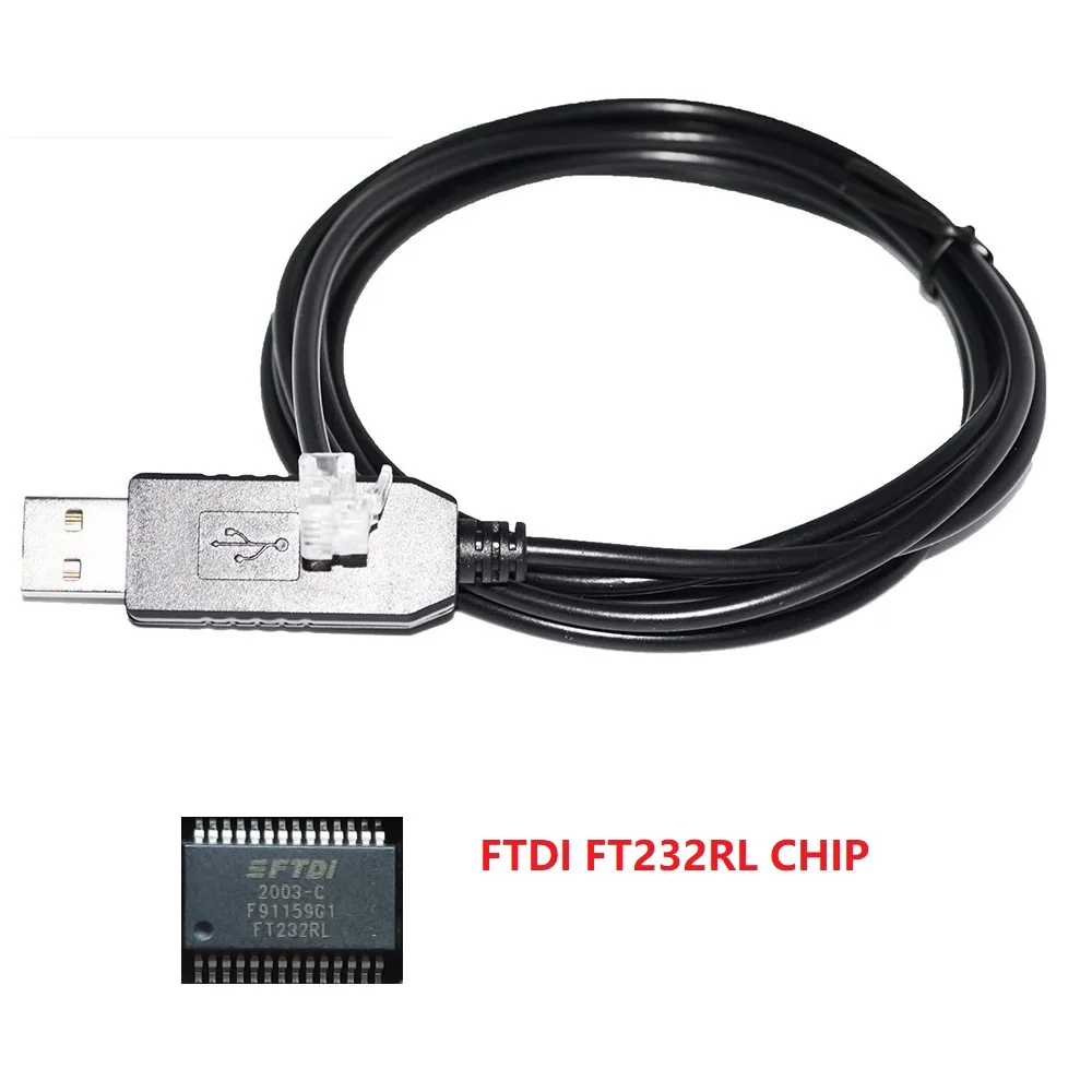 FTDI FT232RL USB TO 4-POLE RJ10 RS232 SERIAL COMMUNICATION DEBUG CABLE FOR SCHINDLER ELEVATOR IDD X3 DIAGNOSTICS INTERFACE TO PC