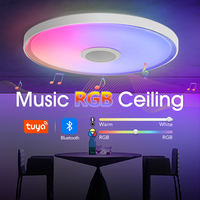 TUYA Ceiling Lamps Modern Music Light RGB Dimming 46CM 37CM 30CM Home Lighting Smart Ceiling Lights With Remote Control AC220V