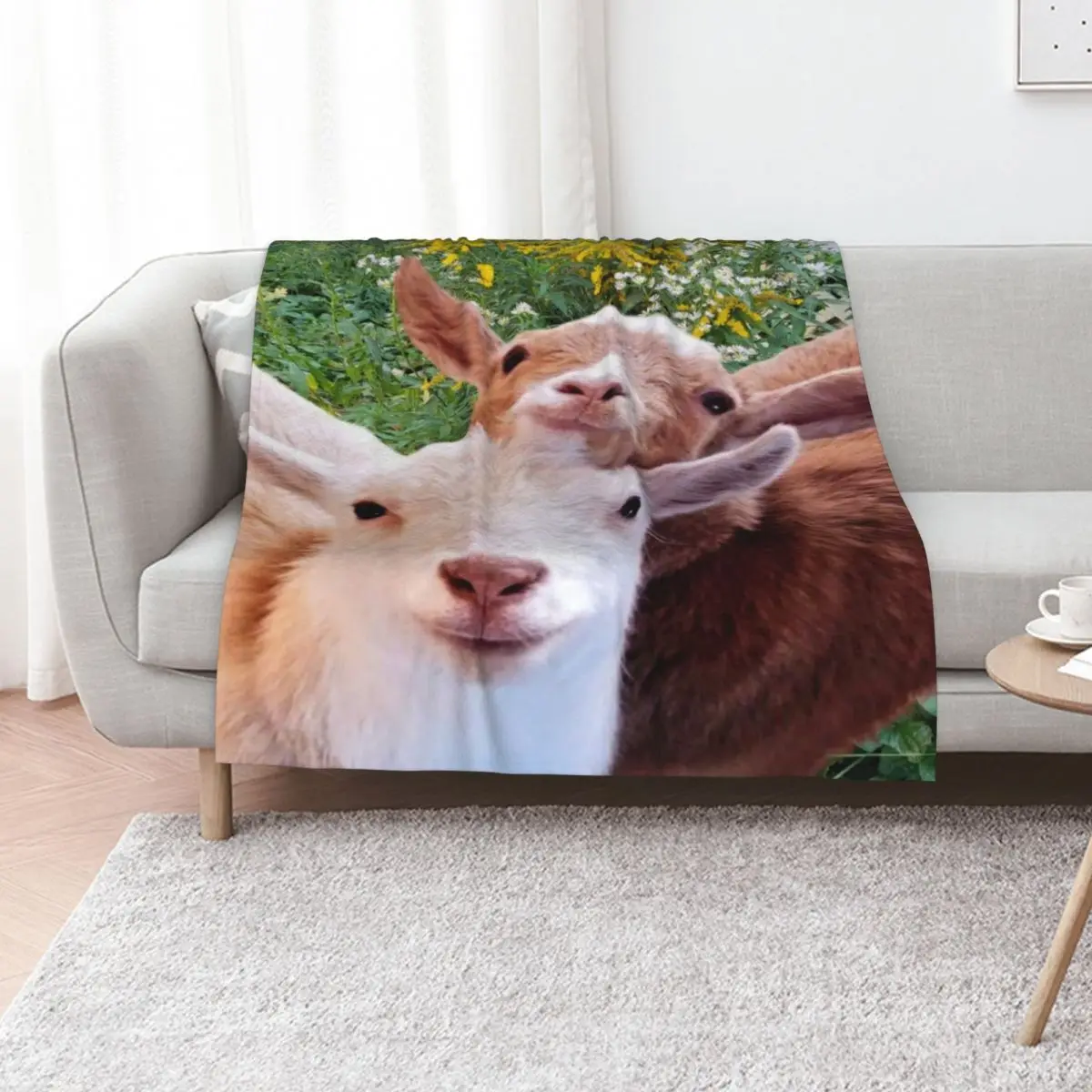 Goats! Throw Blanket christmas gifts Blankets Sofas Of Decoration warm winter Polar Travel Flannels Blankets