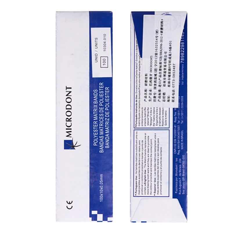 100Pcs/box Dental Matrix Bands Polyester Matrice without Matrix Retainer Dentristry Clinical Material Consumables
