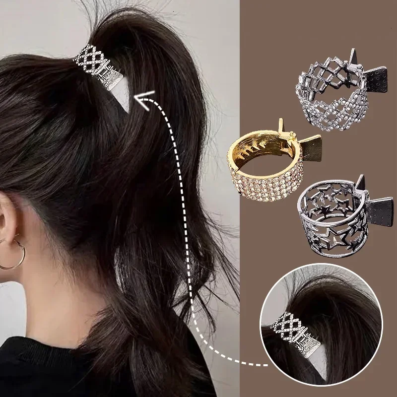 

Luxury Mini Rhinestone Pearl Hair Clip For Women Fashion Anti-Drooping Metal High Ponytail Hair Claw Princess Hair Accessories