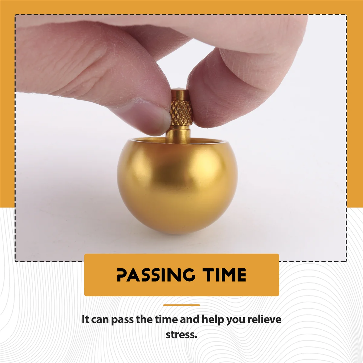 

A24I Tippe Top Metal Flip over Top Stainless Steel Top Amazing Toy Gift, Golden