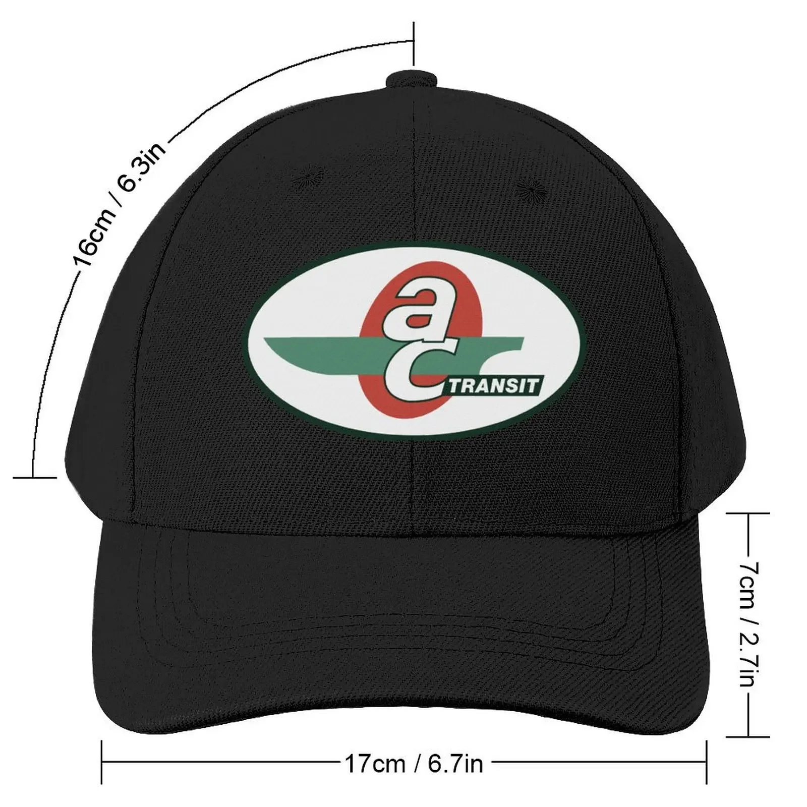 Vintage AC Transit System Bus Logo Baseball Cap Designer Hat New In Hat Hood Girl'S Hats Men's