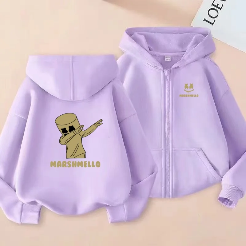 سترة أطفال ترفيهية جديدة مضحكة DJ البلوز سستة نمط طويلة الأكمام هوديس الفتيات الصبي الساحرة طباعة موضة الرياضة فضفاضة