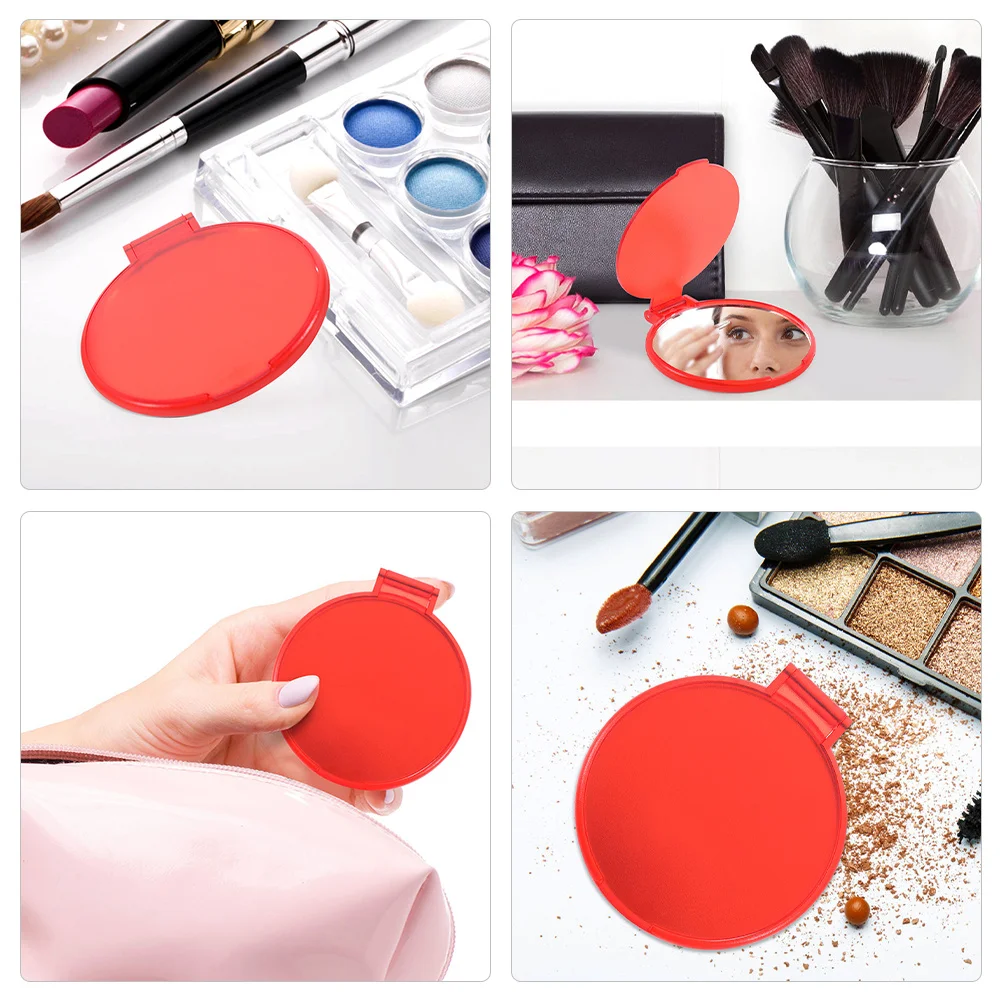 12 قطعة مرايا محمولة قابلة للطي مدمجة بجيب صغير مستدير للمكياج مرآة سفر صغيرة مرايا صغيرة مرآة مدمجة