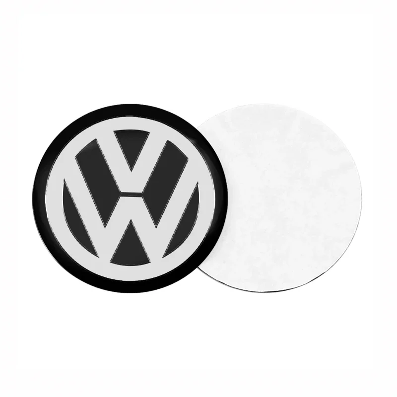 4Pcs 56mm Car Wheel Stickers Center Hub Cap Car Emblem Badge Decal For Volkswagen CC MK7 MK6 MK5 Ibiza Leon Golf-4 5 6 7 Passat