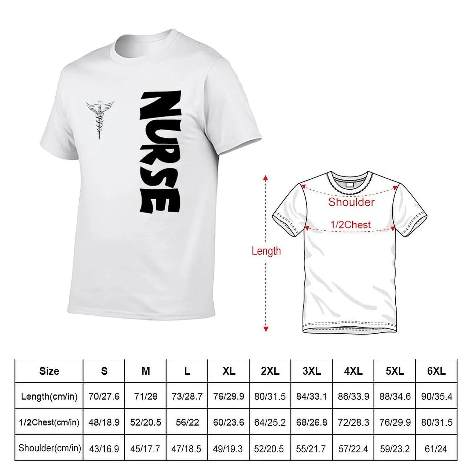 Nurse T-Shirt t shirts for man cotton soft cotton tshirt 100% t shirts for man cotton funny T-shirt