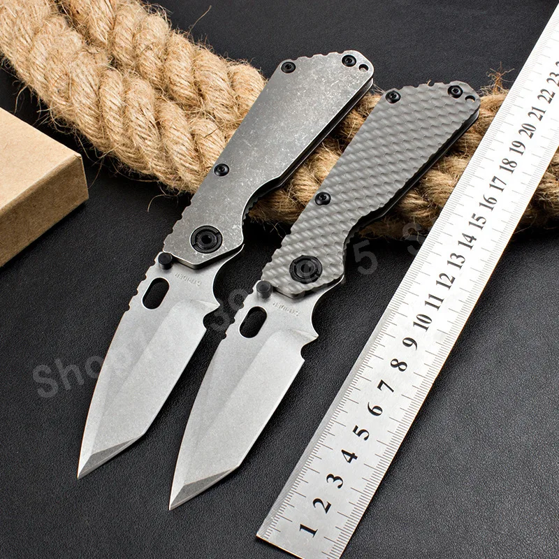 سكين فولاذي عالي التحمل قابل للطي مع شفرة فولاذية D2 ومقبض تيتانيوم TC4 سكين محمول للتخييم في الهواء الطلق عالي الصلابة
