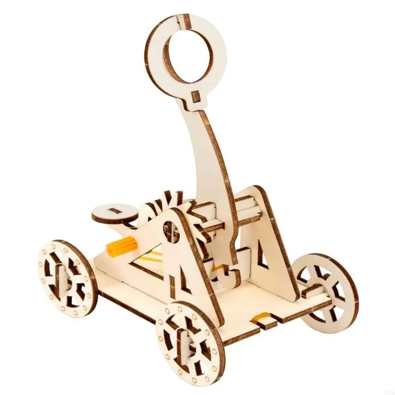 Wooden Ancient Catapult Model Craft Set Adjustable Angles For Classroom 
