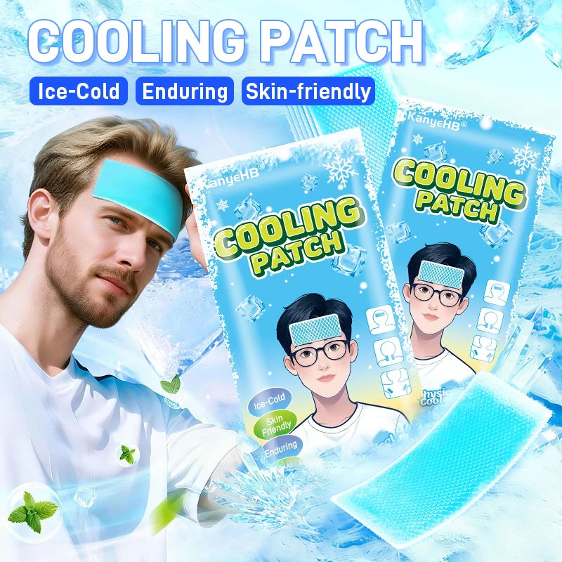 3Pcs Fever Down Cooling Patches Low Temperature Ice Gel Pads Relieve Summer Heatstroke Headache Care Medical Plaster A2626