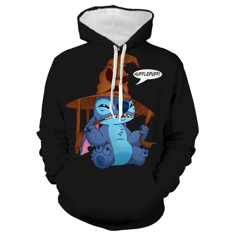 Stitch Boys Girls Hoodie Mickey Mouse Hoodie 3D Printed Pumpkin Pullover MINISO Super Large Men's Hoodie Disney Men's Clothing