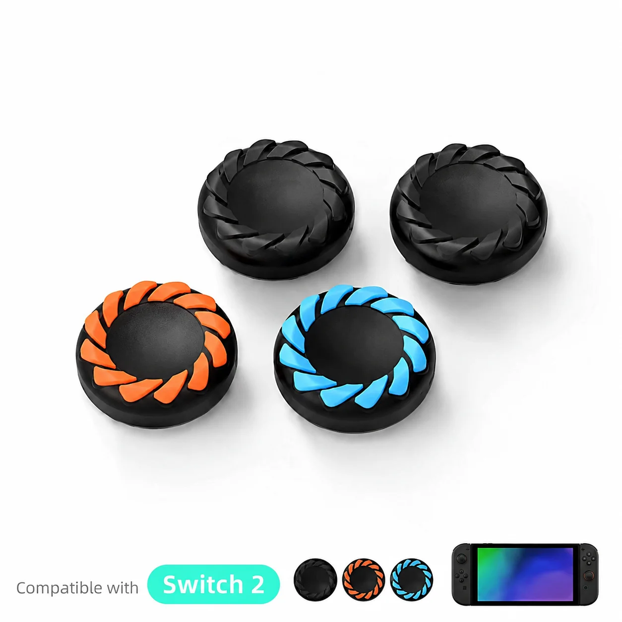 Geeignet für Switch 2 Silikon-Daumengriffkappen Rutschfeste Joystick-Abdeckung Analog-Stick-Schutz Weicher Gummi Spielcontroller Gaming