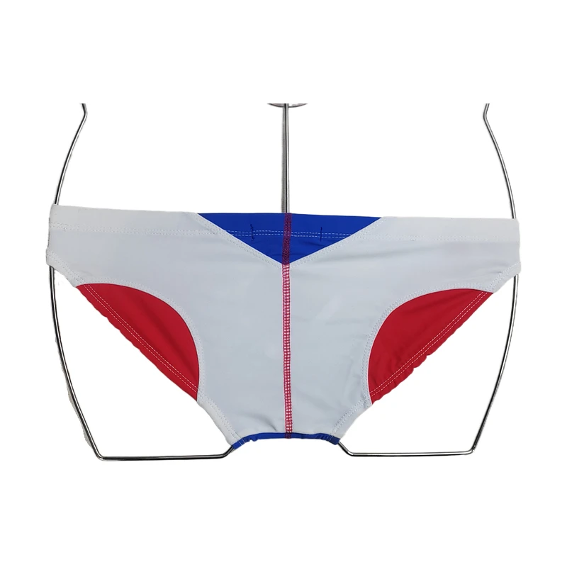 BOYTHOR  Men's Swimming Briefs Splice Color Contrast Fashion Beach Swim Bag Hip Briefs