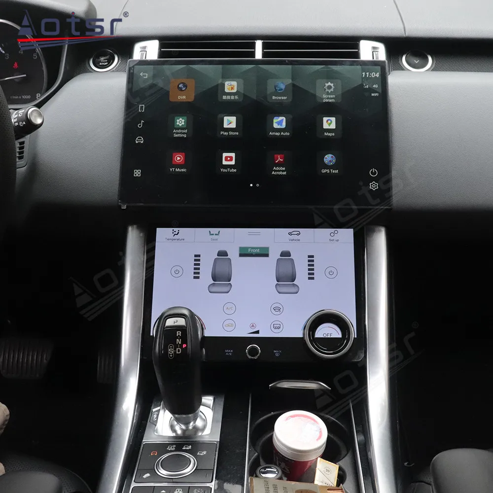 

Аксессуар для обновления интерьера для Land Rover 10,1-дюймовый автомобильный сенсорный экран климат-контроля, панель переменного тока, удерживающая оригинальную автомобильную систему