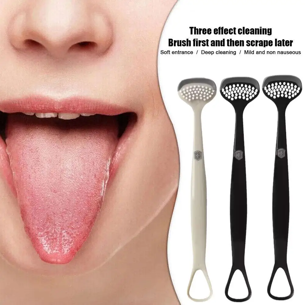 Double-sided Tongue Cleaner Dual-purpose Tongue Brush And Tongue Scraper To Remove Bad Breath Tongue Scraper