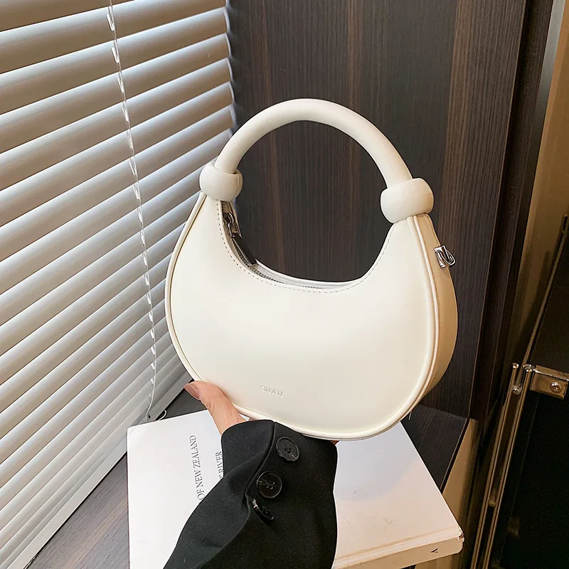

Subtle temperament hand-held women's bag 2025 new trendy and fashionable shoulder bag, western-style crossbody dumpling bag