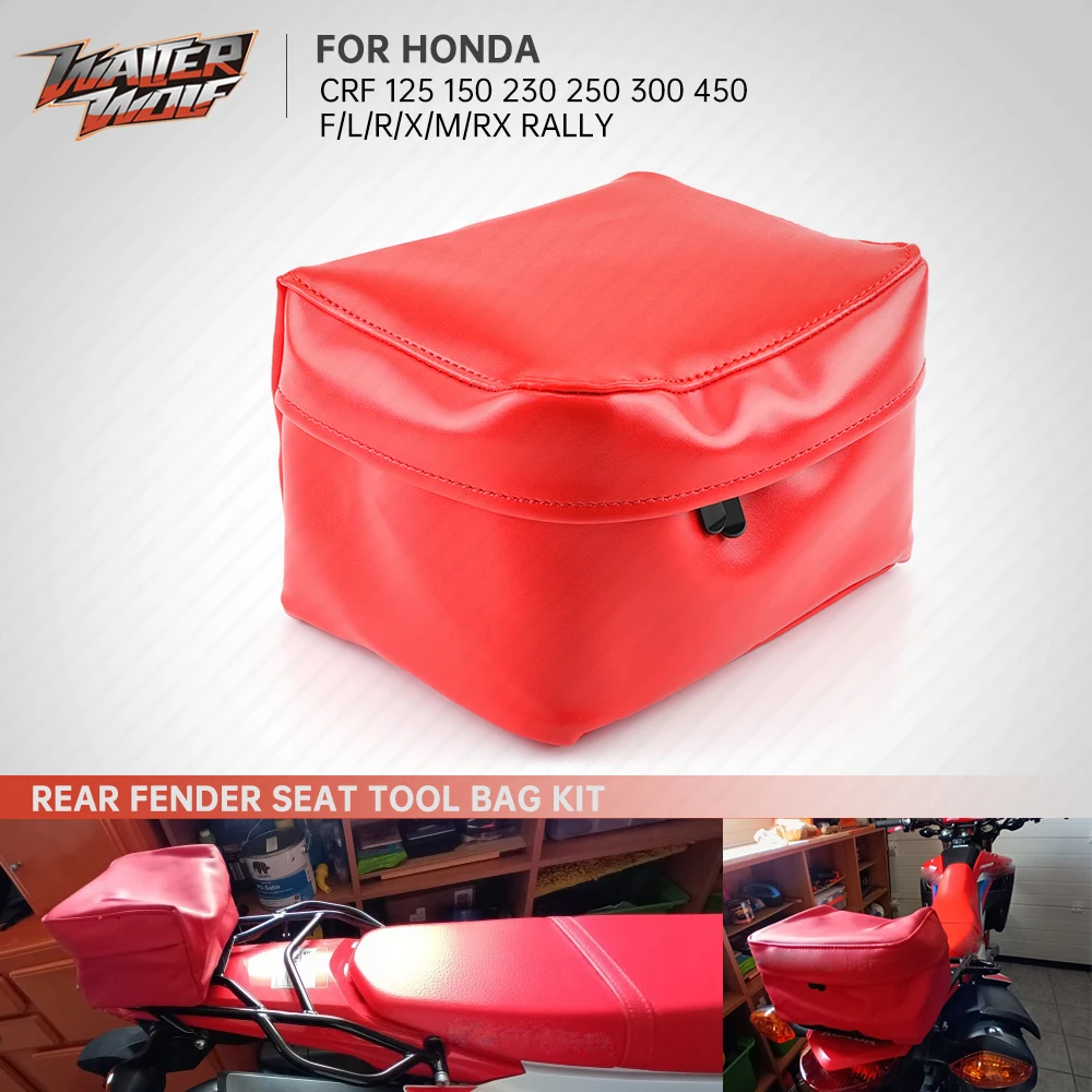 

Motorcycle Bag Saddlebags For HONDA CRF 125F 150F 230F 250F 250L Rally 300L 450L Rear Tail Fender Storage Tool Bag Luggage