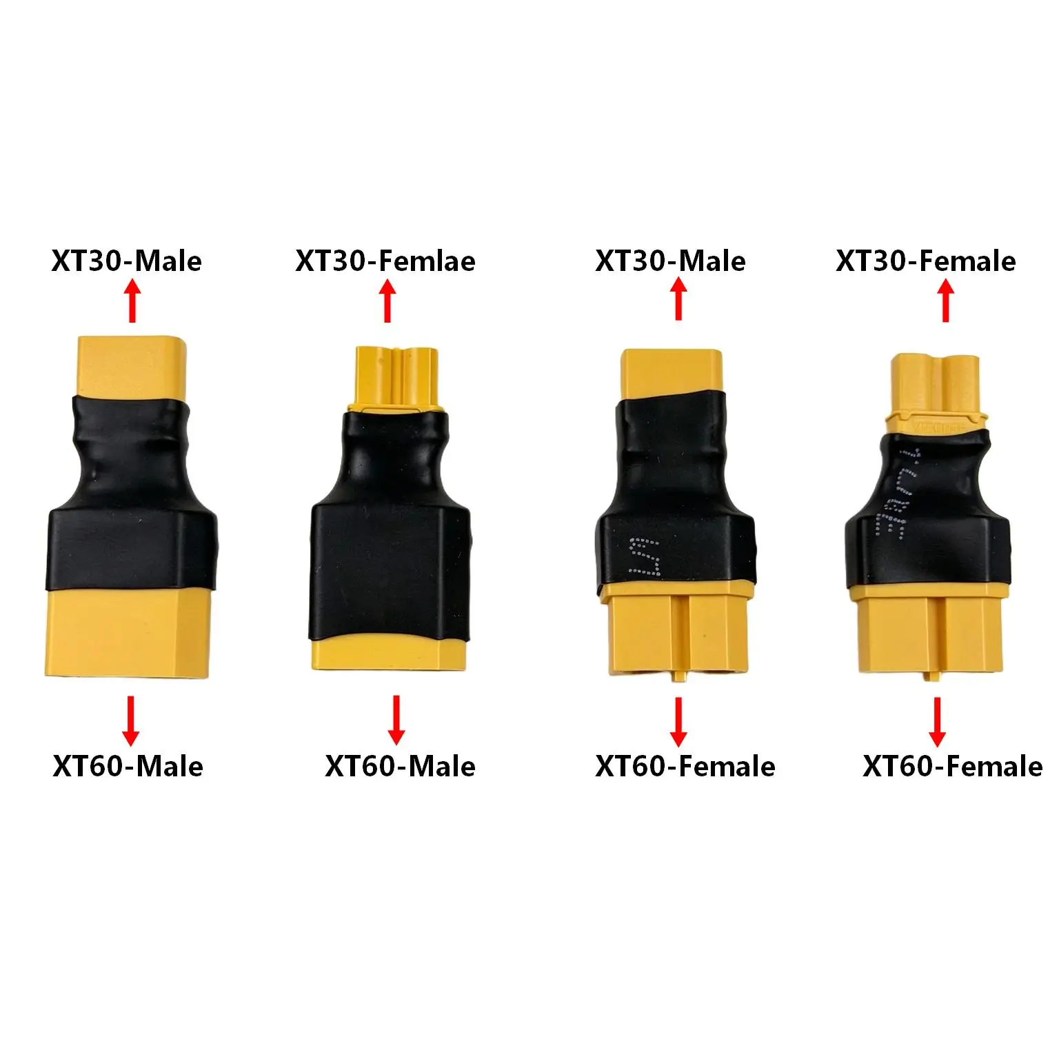 1/5/10PCS XT60 to XT30 Plug Adapter Converter Connector Male/Female for FPV Drone RC Car Lipo Battery Charger ESC