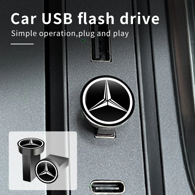 Car USB Flash Drive 16GB 32GB 64GB Memory Device For Mercedes Benz AMG W204 W205 W203 W211 W212 W213 W201 W210 W124 W126 W140