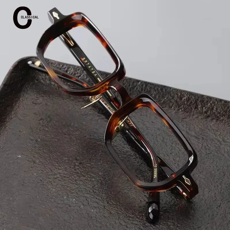 

Top quality acetate square women's eyeglasses frame Small frame Handcrafted optical men's myopia prescription eyeglasses frame