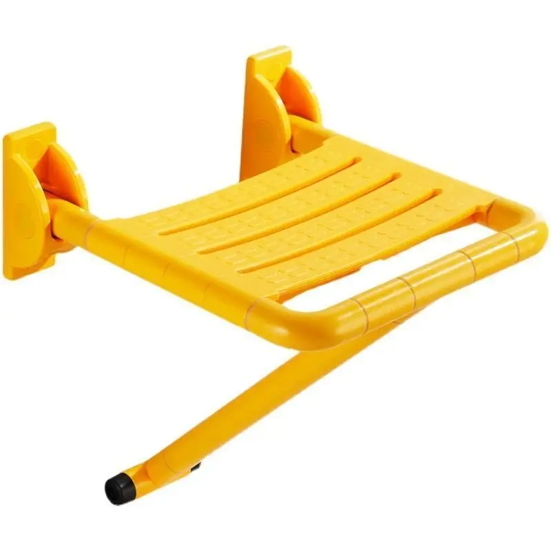 Wall Mounted Folding Shower Stool Non-slip Bathroom Seat Foldable Anti-slip Bath Chair for Elderly Safety Showering