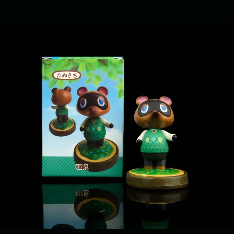 Animal Crossing Anime Figure Tom Nook Isabelle KK Timmy Tommy Action Figure Model Dolls Car Ornament Kids Toys Cake Decoration