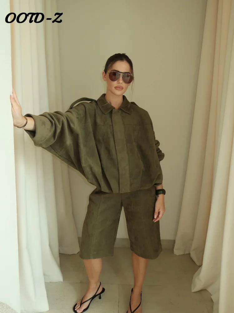 Abrigo de moda para mujer, chaqueta informal holgada con solapa y botones cubiertos, chaqueta femenina de manga larga, prendas de vestir para ir al trabajo en la calle, primavera 2025