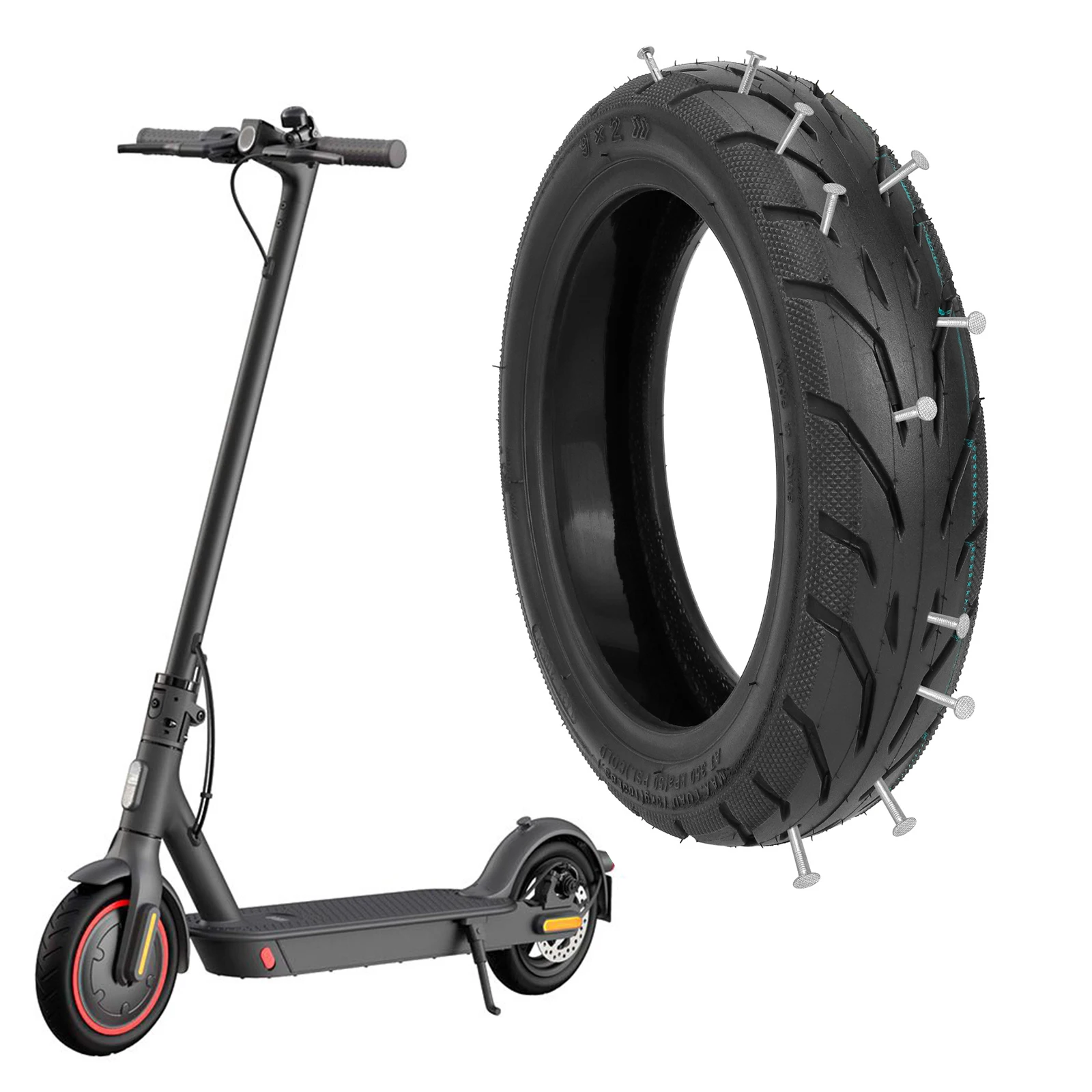 9*2 Self-repairing Jelly Vacuum Tire for Xiaomi M365 1S Pro Electric Scooter 9-inch Modified Tire Resistant to 9x2 Tyre