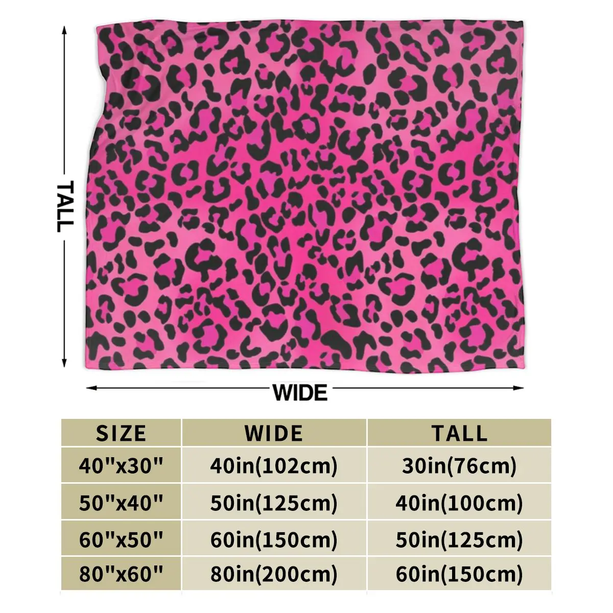 Hot Pink Leopard Animal Print An Ultra-Soft Micro Fleece Blanket