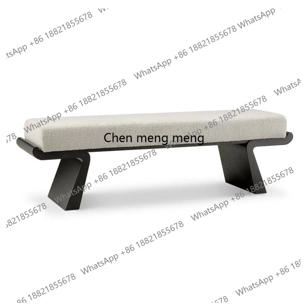 

Solid wood design living room fabric sofa stool bedroom bed tail stool creative shoe changing stool