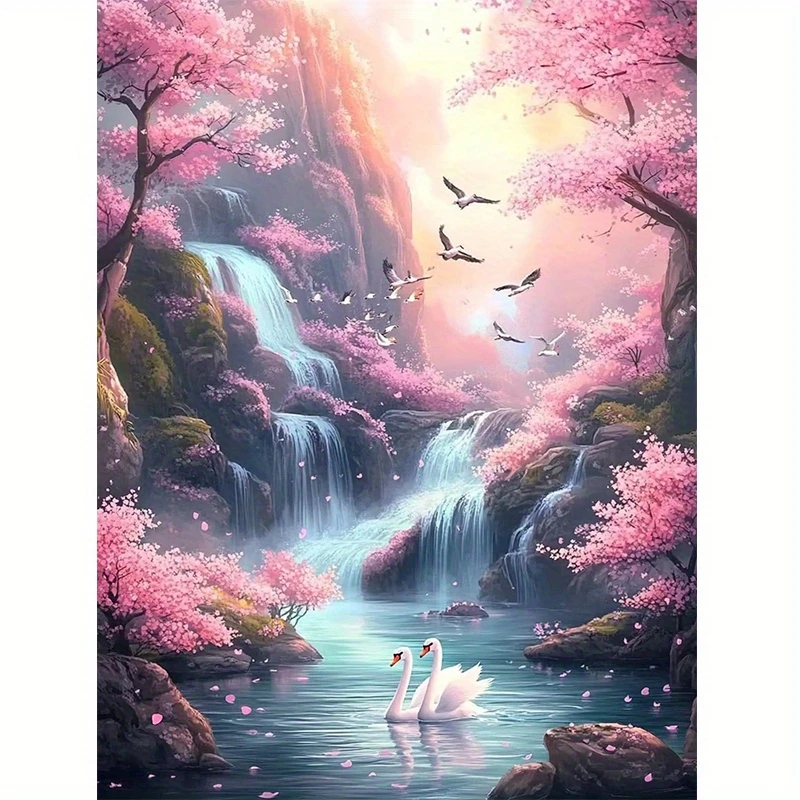 

Пазлы-головоломки «Пейзаж: Птицы, Деревья, Лебеди» 500/1000/1200/2000 элементов – Семейные игры для игровой комнаты, спальни, подарки