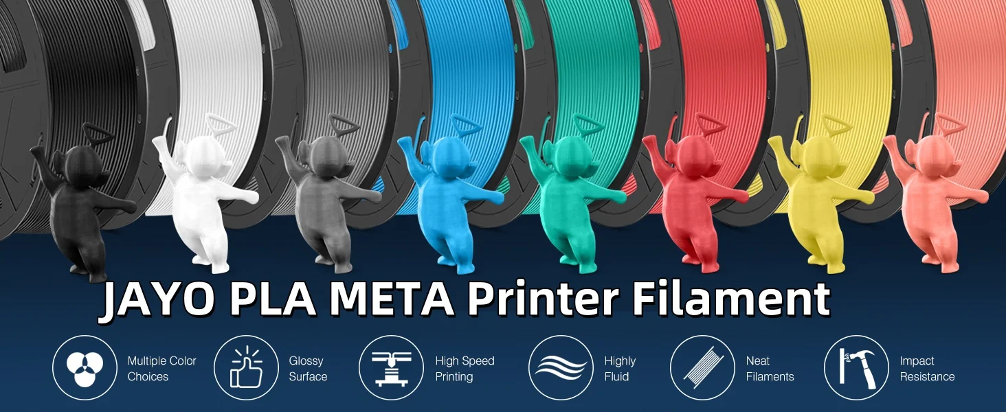 JAYO 3D-Drucker PLA/PETG/PLA+ /PLA META /SEIDE/ASB/TPU-Filament 1,75 mm 2 Rolle 1,1 kg/0,65 kg 3D-Drucker-Filament für 3D-Drucker – Detail 8
