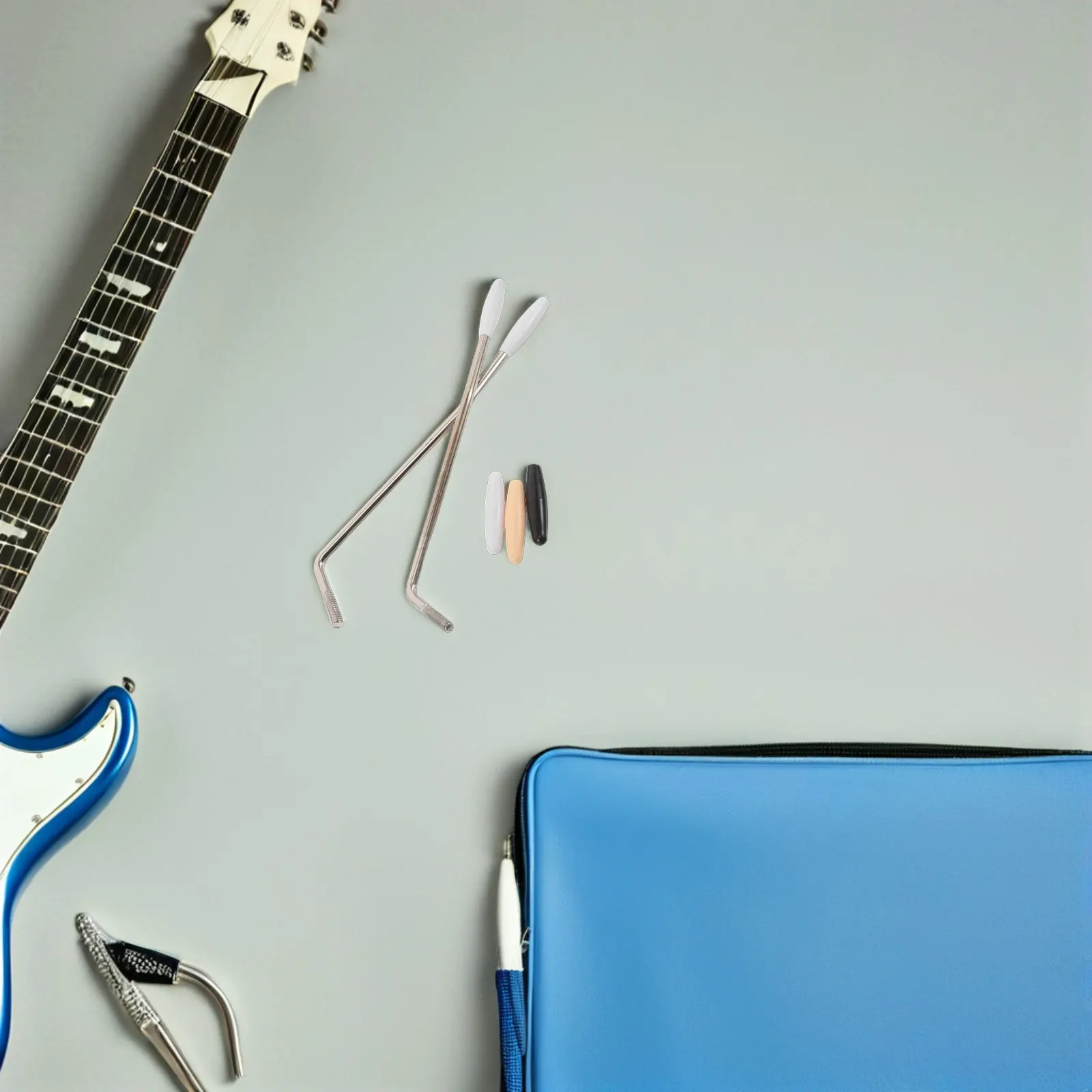 2Pcs Electric Guitar Accessories Thread Tremolo Arm Dual Thread Vibrato Arm Replacement Metal Whammy Bar Single Tremolo Bridge