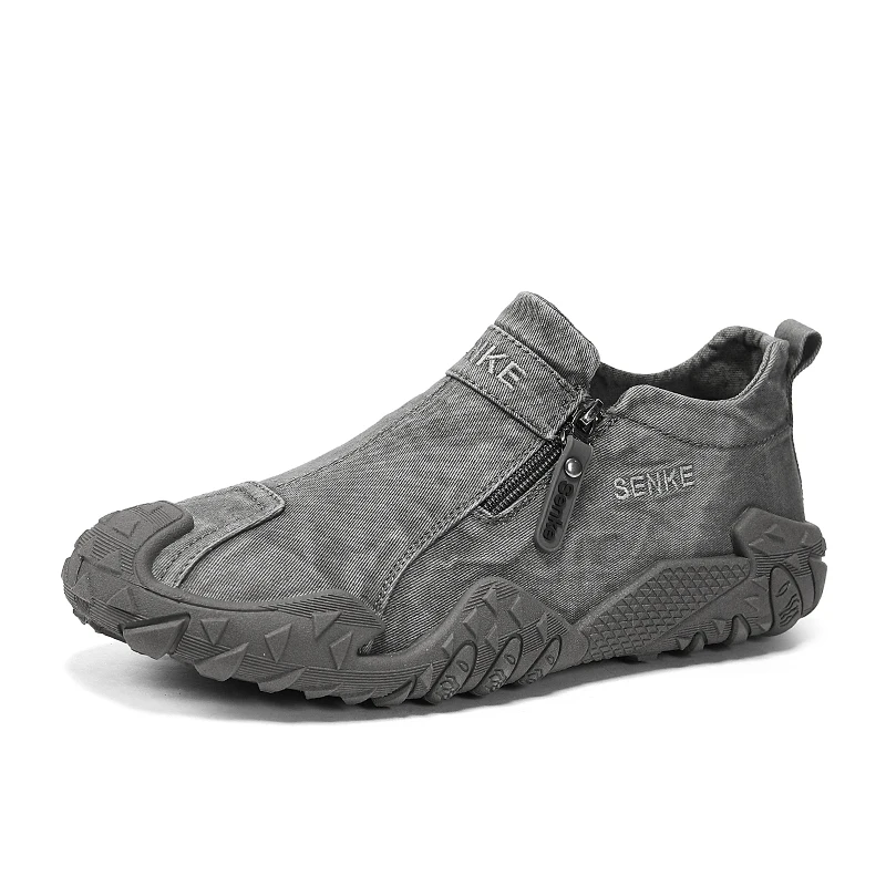 Breathable Canvas Student Casual Shoes Soft Skin Friendly Men Sports Casual Shoes Comfortable Foot Long Time Walking Outdoor Sho
