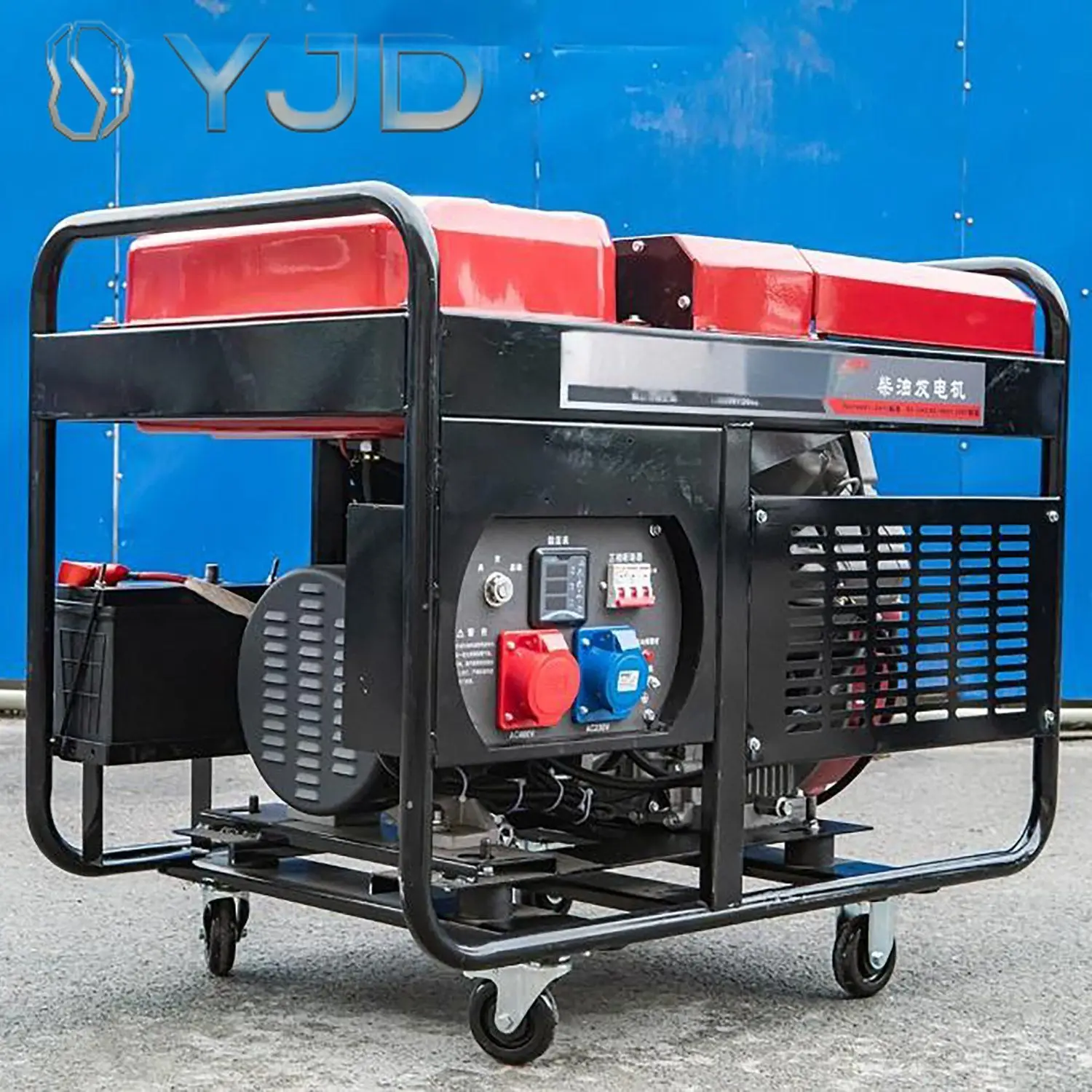 Portable Single Phase Diesel Power Generator 110V 220V 380V 7kw 7.5kw 7kva 7000w Open Type with Electric Starter