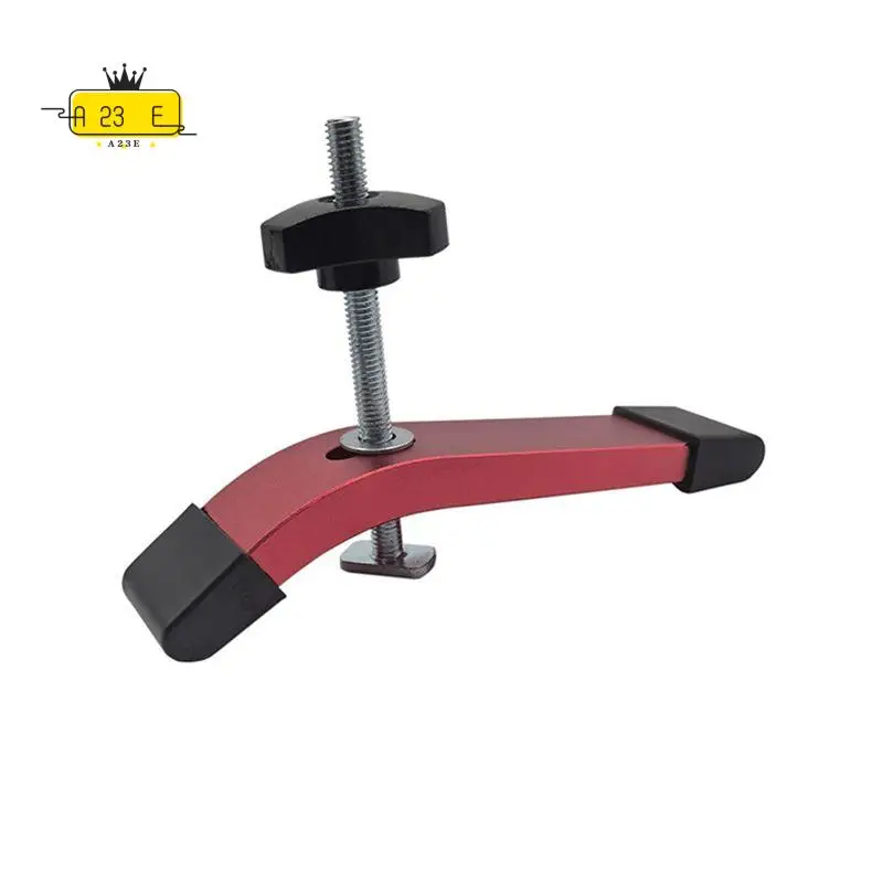 

A23E-Woodworking Table Aluminum Alloy Quick Acting Hold Down Clamps, For T Slider Handle Workbench Auxiliary Tool