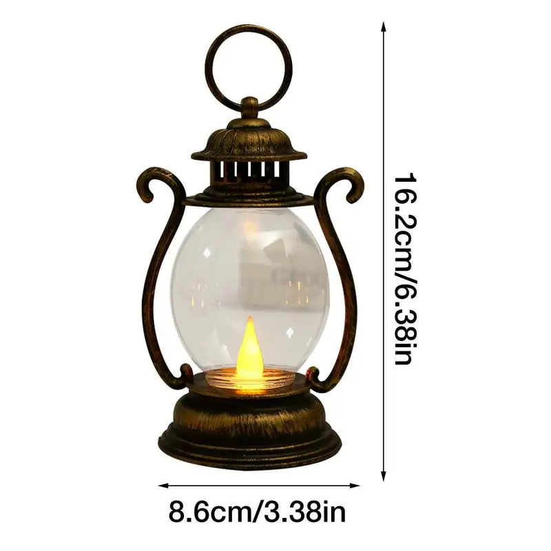 Retro Lantern Retro Camping Hanging Lanterns Battery Powered Led Small Oil Lamp For Fishing Tent Camping Equipment