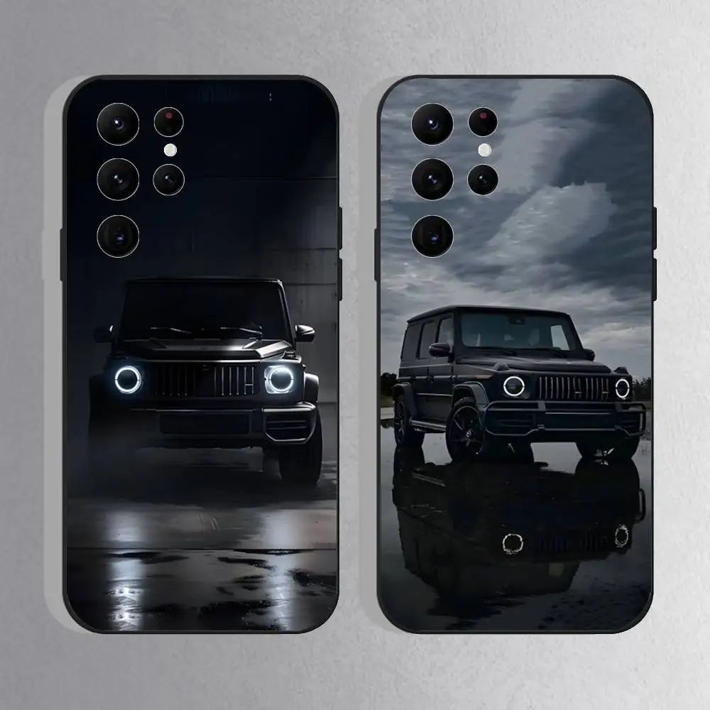 

Sports M-Mercedes Car G Phone Case For Samsung S25,S24 Ultra,S20,S30 plus,S22 plus,S23,S30 Ultra 5G Silicone Black Shell