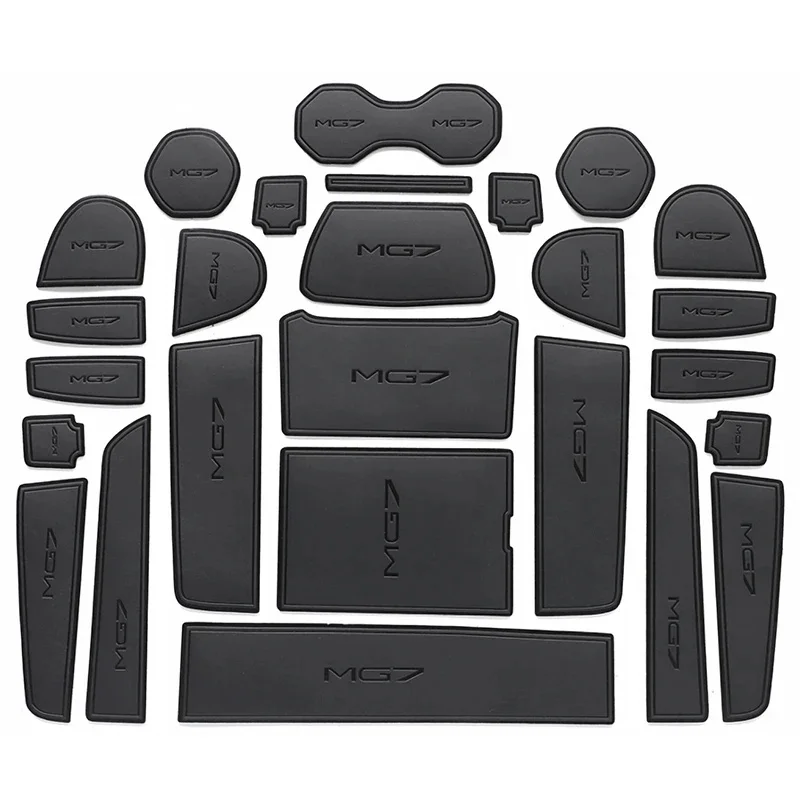 Anti-Slip Gate Slot Cup Mat For MG7 2023 Accessories Door Groove Non-Slip Pad Leather Coaster