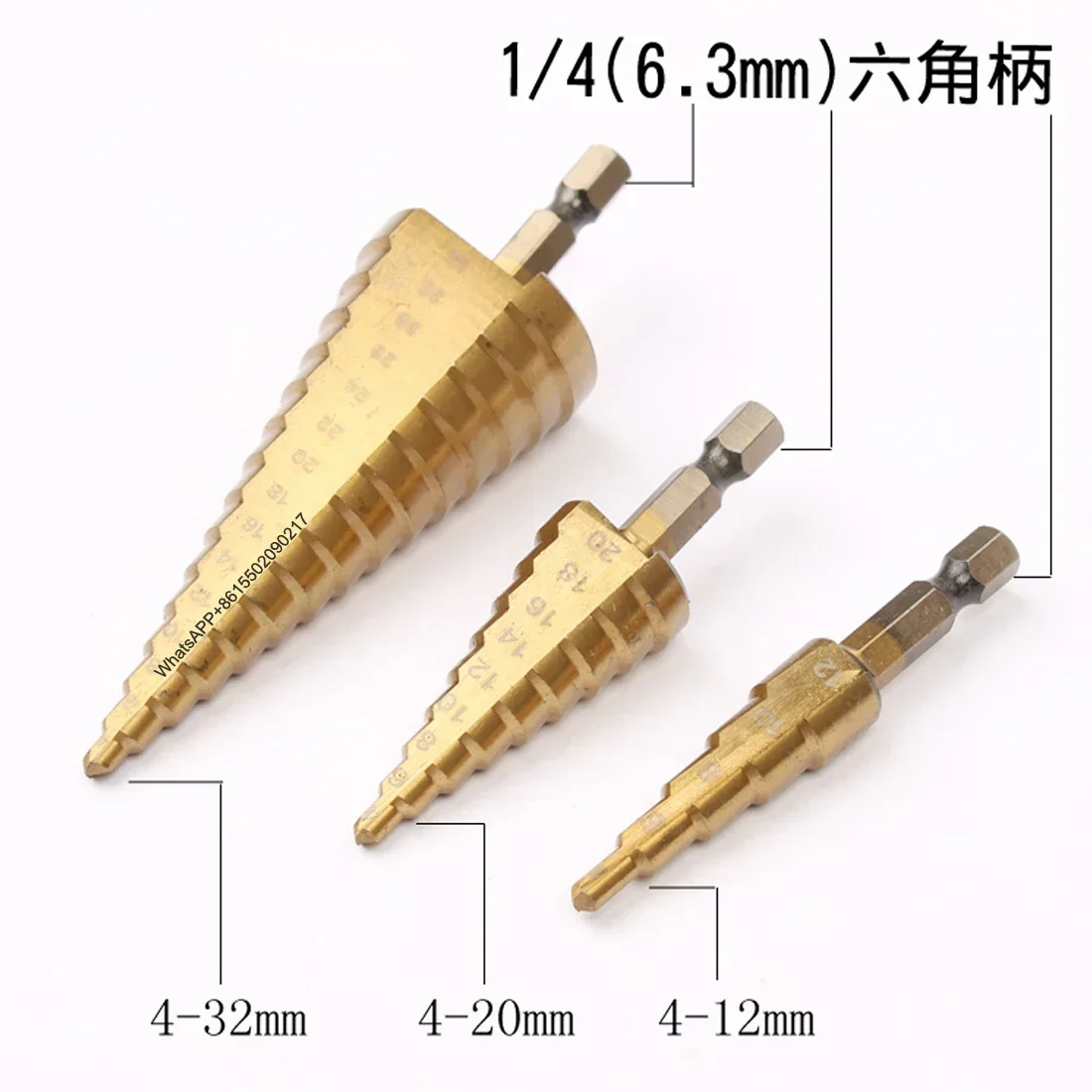 1Pcs Titanium HSS Steel Step Drill Bit Hole Cutter Tool 4-12mm 4-20mm 4-32mm M03 Dropship Electric Wrench Pagoda Bit