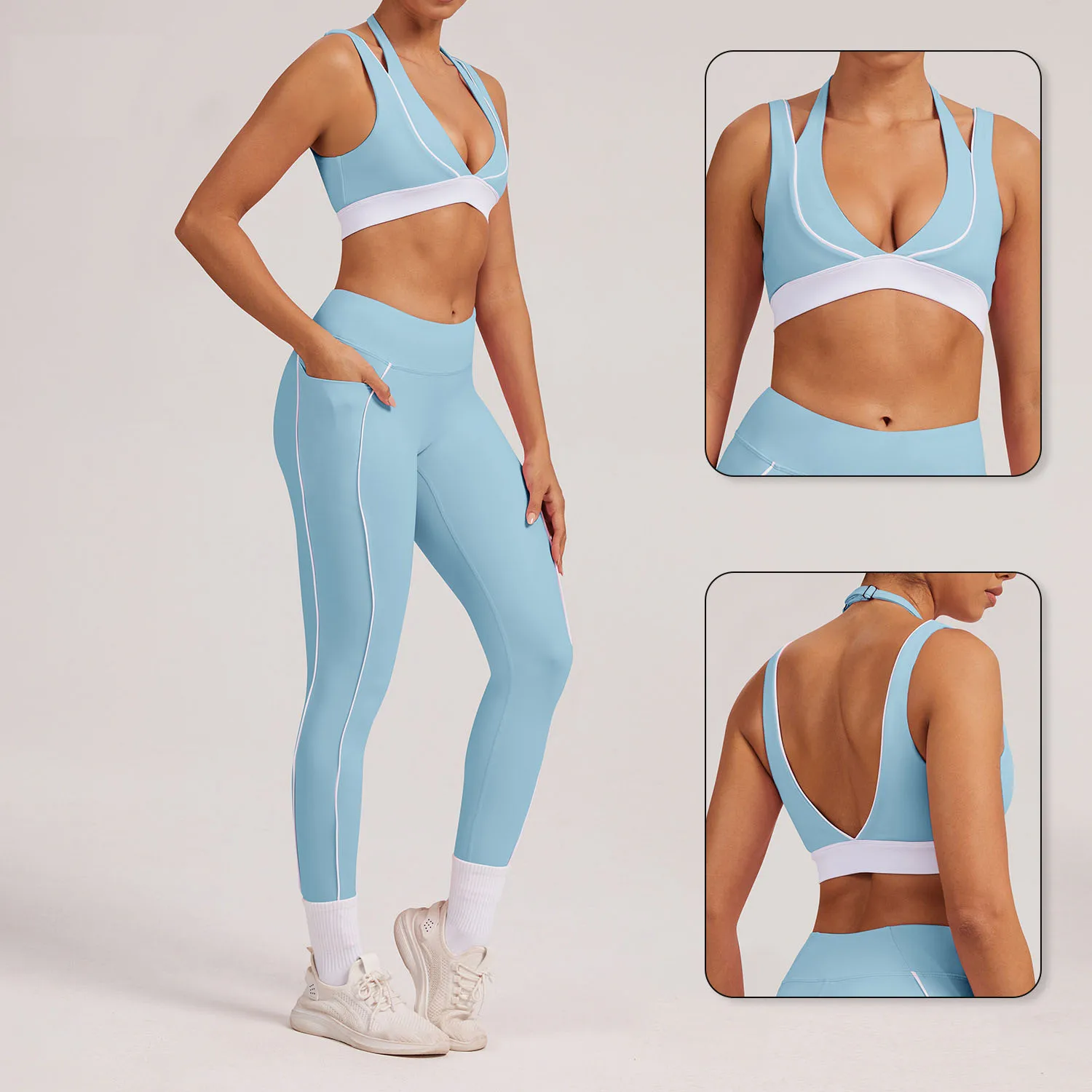 

Спортивный бюстгальтер для фитнеса контрастного цвета Naked Feel — женский бюстгальтер для йоги Racerback, высокая поддержка и дышащий для бега и спортзала