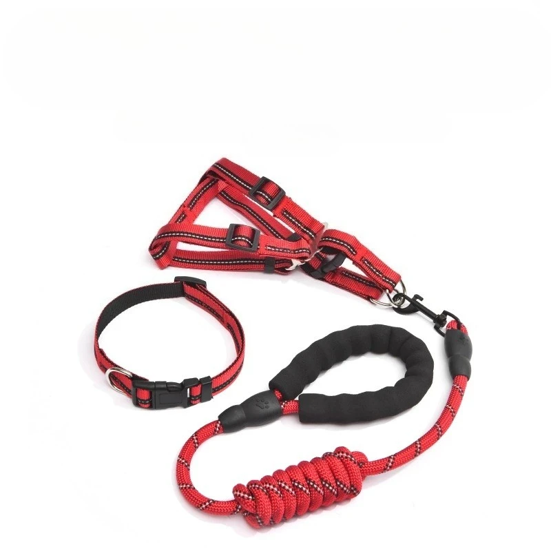 

Reflective Pad Big Dog Leash for Training Walking Pet P Chain for Medium Large Dogs Malinois Collie Leashes mascotas Accessories