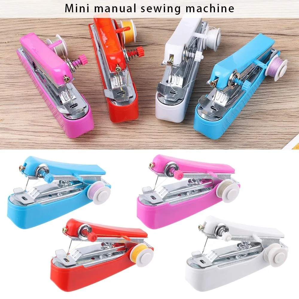 

Portable Knit Fabric Simple Operation Stitch Handy Manual Sewing Machine Handmade Needlework DIY Apparel