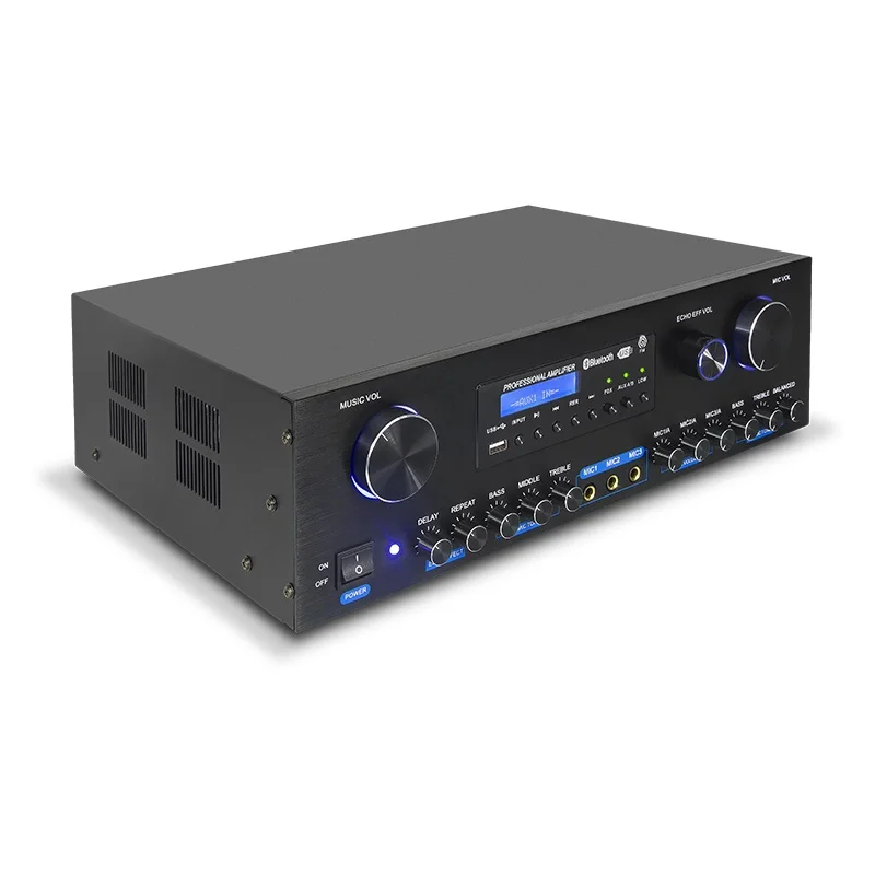 

Professional Dsp Digital Audio Processor Built in 150W/250W/350/450W Power Amplifier Karaoke Effects Powered Audio Processor