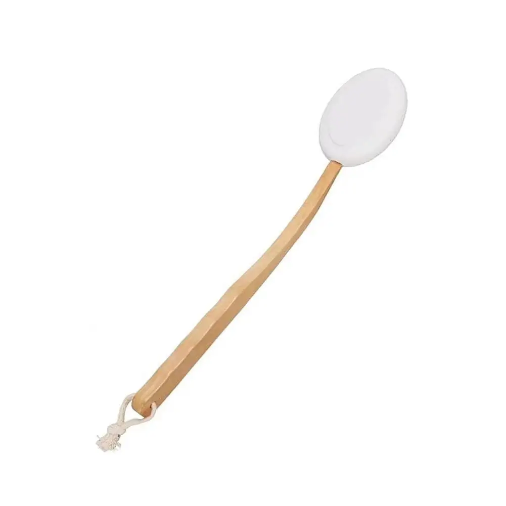 Lotion Applicator For Back Professional Wooden Long Handle Shower Back Scrubber Brush With Replacement Heads For Home Men W Y0H9