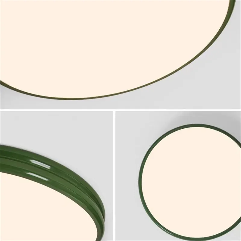 باوهاوس الأخضر جولة ضوء السقف الملونة القرون الوسطى LED مصباح لغرفة المعيشة غرفة الطعام غرفة نوم المطبخ غرفة الأطفال مصباح ديكور #6