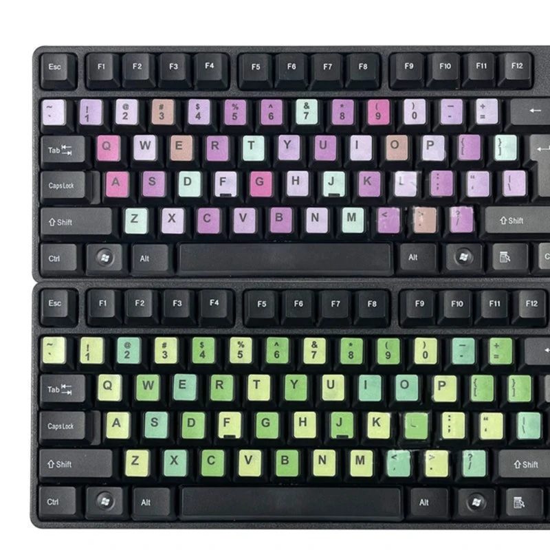 2pcs Universal Colorful English Keyboard Stickers Quality PVC Keyboard Stickers Personalize Your Keyboard